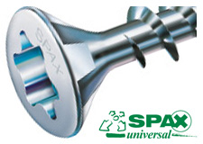 Universal screw raised countersunk head 