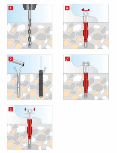 Stand-WC-Befestigung Toilet weiß | 100 Stück