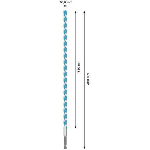 Steinbohrer Expert MultiConstruction HEX-9 - Ø 10 mm - Arbeits-L. 350 mm - Gesamt-L. 400 mm