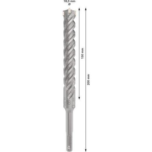 Hammerbohrer PRO SDS plus-5X - Ø 18 mm - Arbeits-L. 150 mm - Länge 200 mm SDS plus