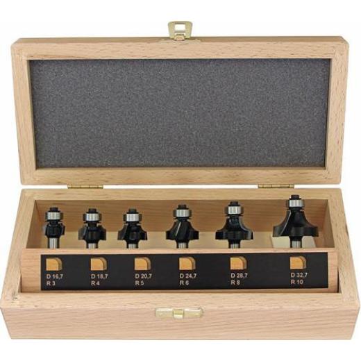 Abrundfräsersatz 973CT06A03 HM - Schaft-Ø 8 mm 6-tlg.