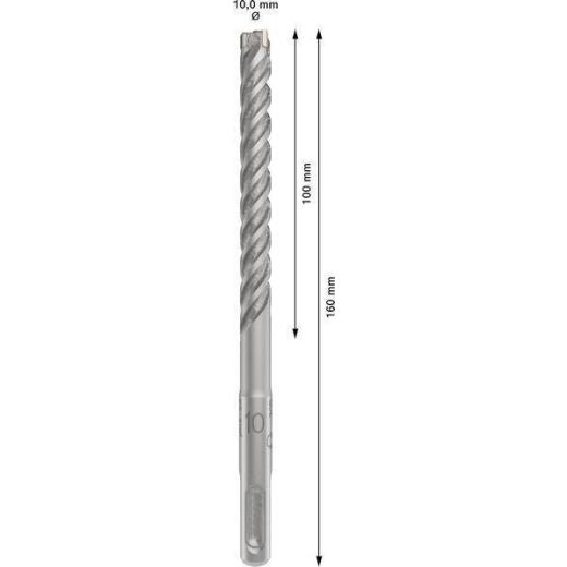 Hammerbohrer PRO SDS plus-5X - Ø 10 mm - Arbeits-L. 100 mm - Länge 160 mm SDS plus