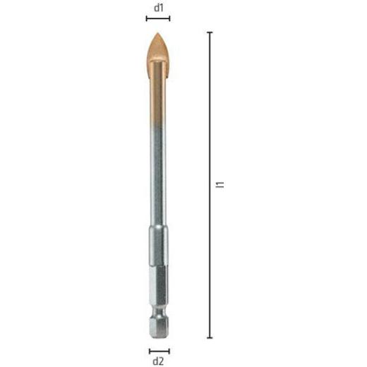 Glasbohrersatz Profi Glas ATM3 3-tlg. - Ø 5/6/8 mm Schaft 6-kant ALPEN