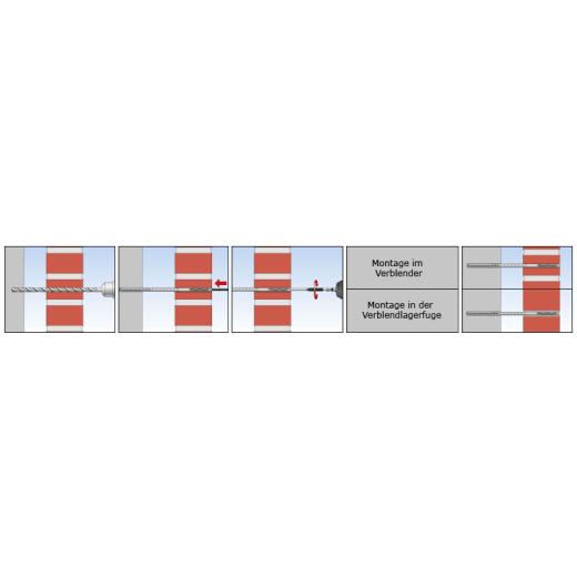 fischer Remedial wall tie mechanical VBS-M 8 x 185 - 100 pieces