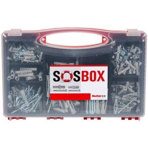 fischer SOS-Box Dübel S + FU + Schrauben (180 teilig)