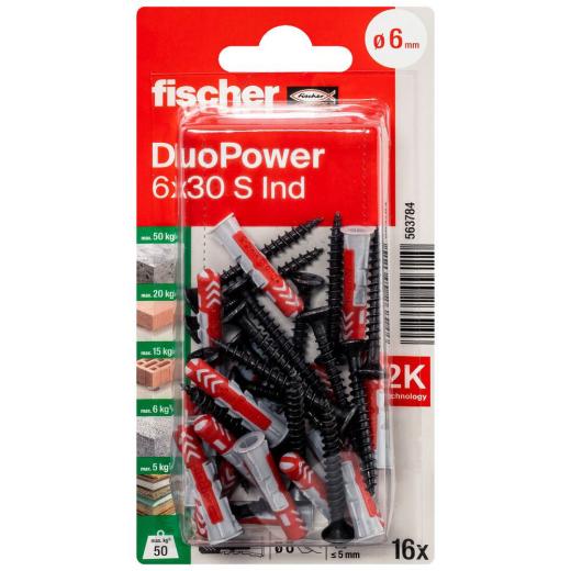 fischer - DuoPower 6 x 30 S Ind K | 80 pieces