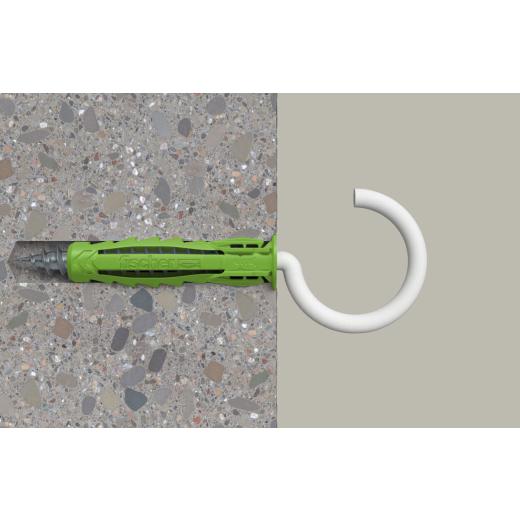 fischer Fissaggio in nylon SX Plus Green 6 x 30 S con ganci tondi - 20 pezzi