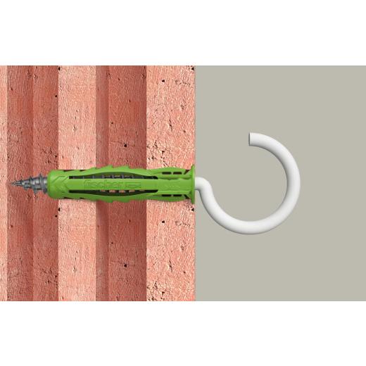 fischer Fissaggio in nylon SX Plus Green 6 x 30 S con ganci tondi - 20 pezzi