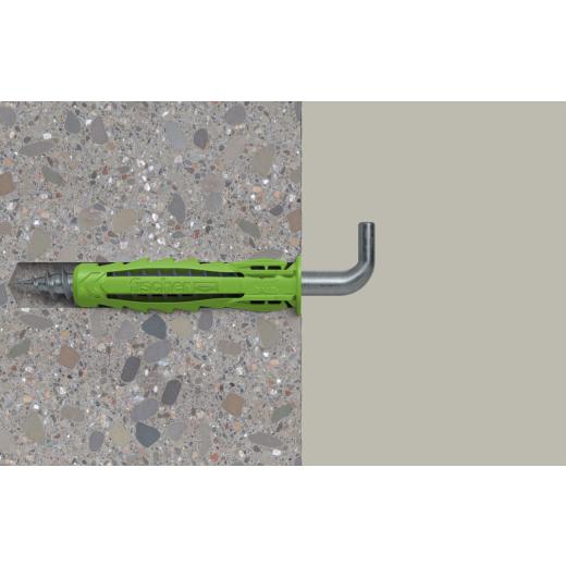 fischer Taco de expansión SX Plus Green 6 x 30 S con gancho angular - 40 piezas