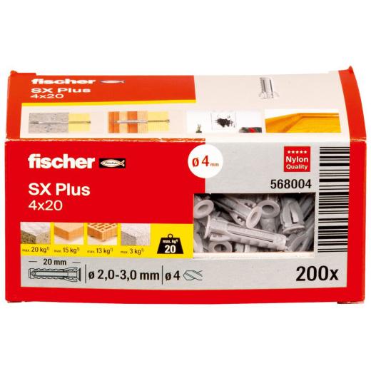 fischer Plug SX Plus 4 x 20 - 200 stuk