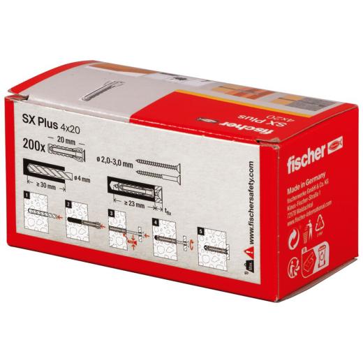 fischer Plug SX Plus 4 x 20 - 200 stuk
