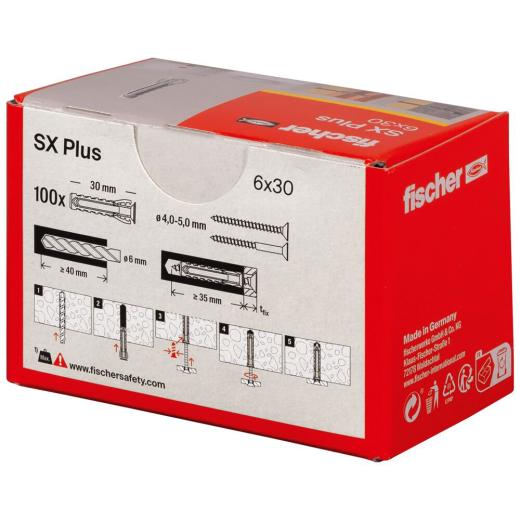 fischer Plug SX Plus 6 x 30 | 100 stuk