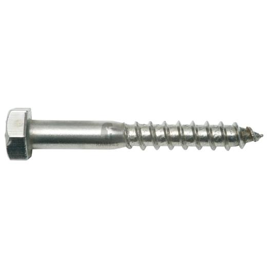 DIN 571 Vis pour bois 8 x 40, tête hexagonale, acier inoxydable A2 - 100 unités