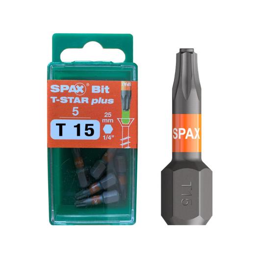 SPAX T-STAR plus bit T10, Length: 25 mm - 5 piece