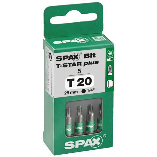 SPAX T-STAR plus bit T10, Length: 25 mm - 5 piece