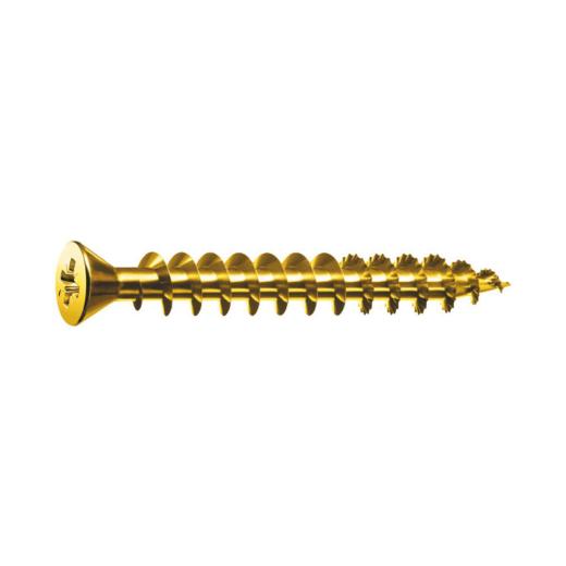 SPAX Universal screw, 3 x 12/10, small flat countersunk head, cross recess Z, YELLOX (A2L) - 1000 pieces