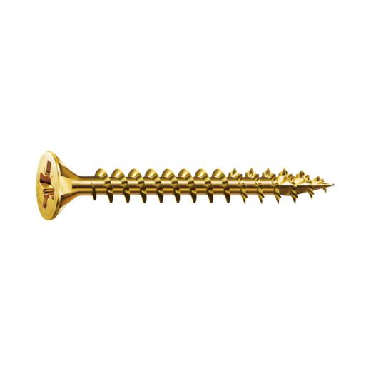 SPAX Universal screw, 5 x 45/39, flat countersunk head, cross recess Z, YELLOX (A2L) - 200 pieces