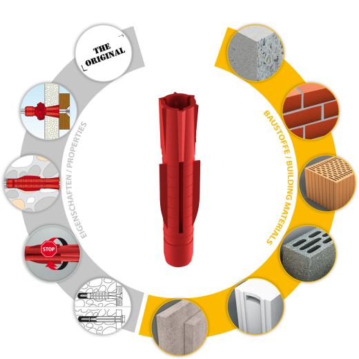 TOX All-purpose wall plug Tri 10x61 mm | 50 pieces