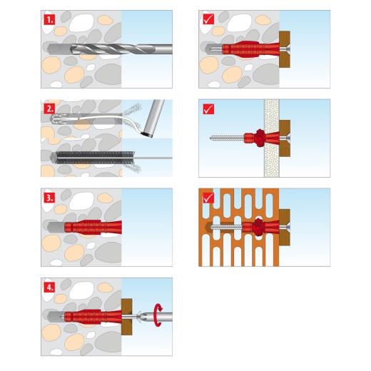 TOX cheville universelle Tri 12x71 mm | 25 pièces