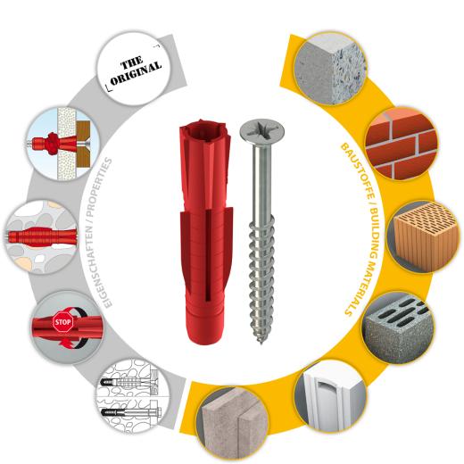 Allzweckdübel Tri 10x61 mm + Schraube  | 20 Stück