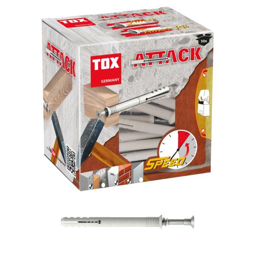 TOX Nail wall plug Attack 6x40 mm | 50 pieces