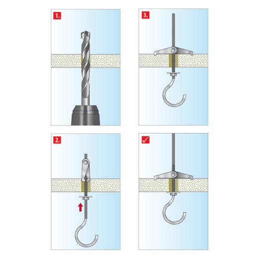 TOX Taco gancho  de resorte Pirat Eddi-S M3 envase pequeño | 20 piezas