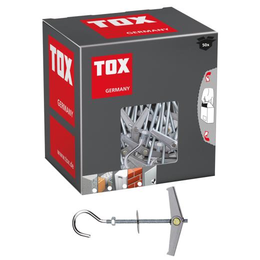 TOX Tassello a gancio ribaltabile a molla Pirat Eddi-S M4 scatola piccola | 20 pezzi