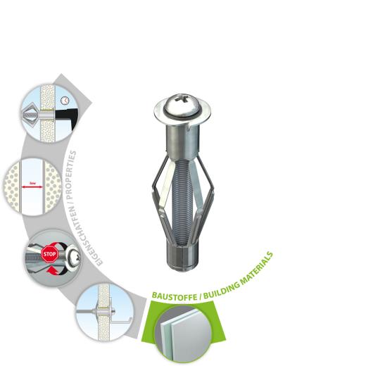 TOX Metal cavity wall plug Acrobat M6x65 mm | 25 pieces
