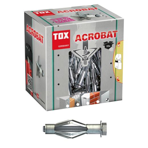 TOX Metalen hollewandplug Acrobat M8x68 mm | 25 stuk