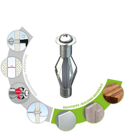 Metall-Hohlraumdübel Acrobat M5x52 mm Kleinpack | 25 Stück