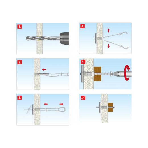 TOX Hollewand-tuimelplug Spagat Plus M5 | 10 stuk