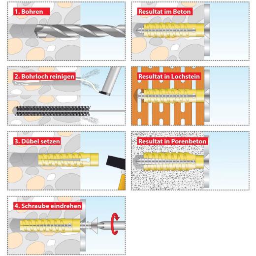 TOX Cheville métal à griffe Tiger 8x60 mm | 100 pièces