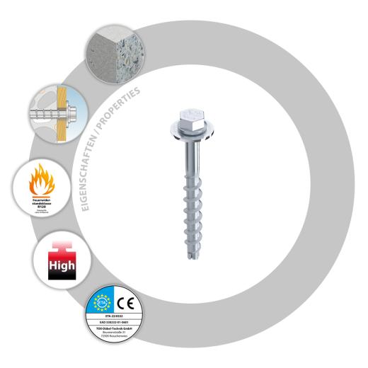 Schraubanker Sumo Max 1 KB-U M10x320 (25 Stk) | 25 Stück