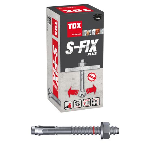 TOX Bullone ancoraggio S-Fix Plus M8x75/5+18 mm | 100 pezzi