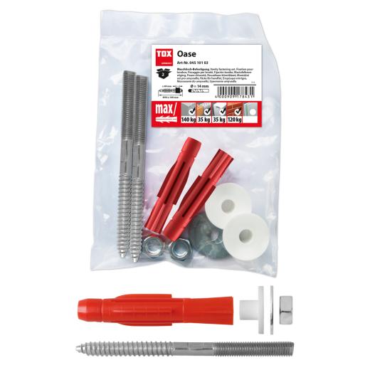 Waschtischbefestigung Oase  | 100 Stück