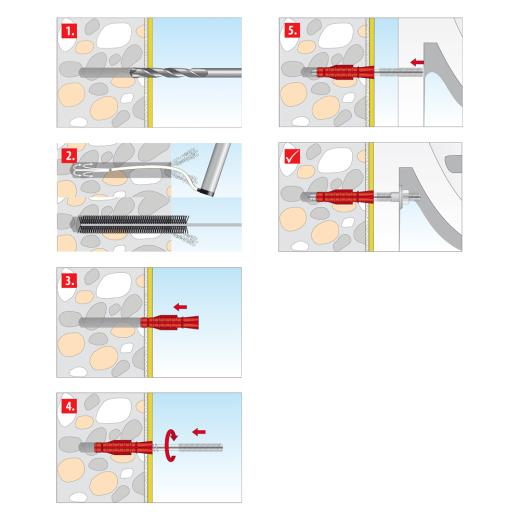 Waschtischbefestigung Oase  | 100 Stück