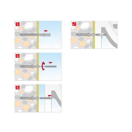 TOX Fijación para lavabos | 200 piezas