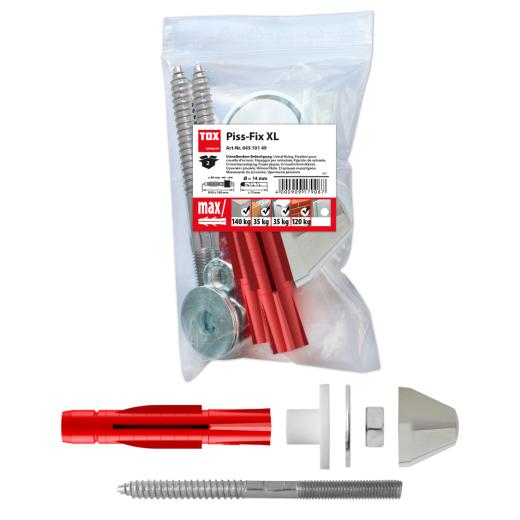 TOX Urinal & wash stand mounting Piss-Fix XL M10 | 20 pieces