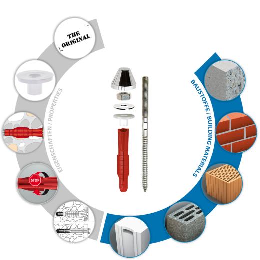 TOX Urinal & wash stand mounting Piss-Fix XL M10 | 20 pieces