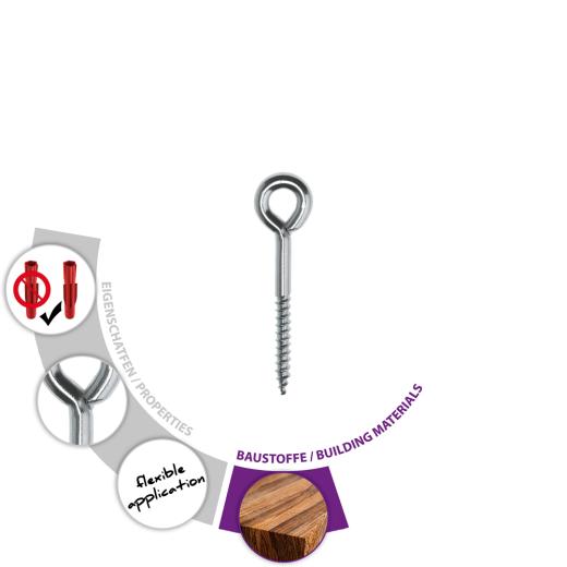 TOX Oogschroef Eye 8x80 mm | 10 stuk