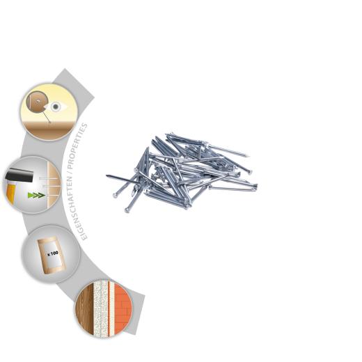 Sockelleistenstifte Home Base 1,4x20 mm (100 Stk.) verzinkt | 500 Stück