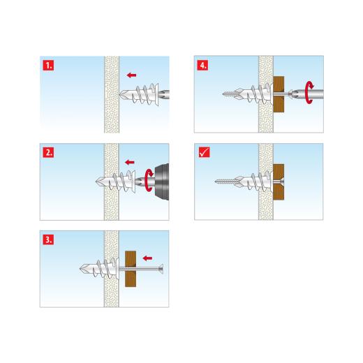 TOX cheville pour plaques de plâtre Spiral 32 | 50 pièces