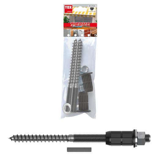 Schwerlast-Montagesystem Thermo Proof Wood M12x190/80 (2 Stk.) | 2 Stück