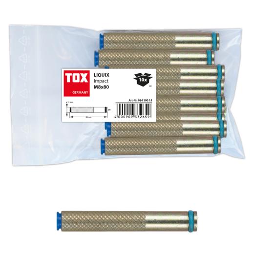 TOX Accessoires pour mortier de scellement Liquix Impact M8x80 mm | 10 pièces