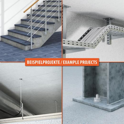 TOX Accessoires pour mortier de scellement Liquix Impact M8x80 mm | 10 pièces