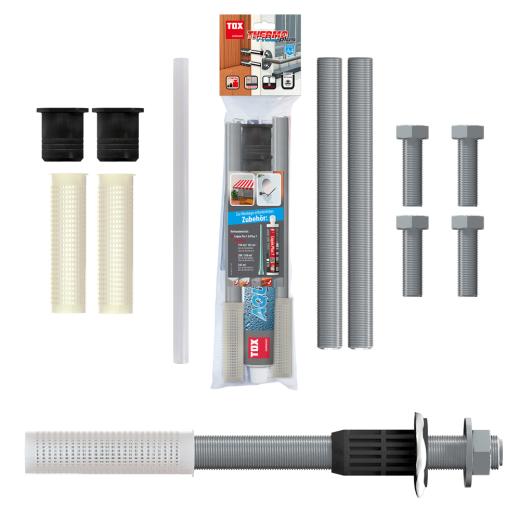 TOX Sistema de montaje de alta resistencia Thermo Proof Plus M16x300 mm  IG M10 & M12 / Espesor de sujeción: 220 mm | 2 piezas