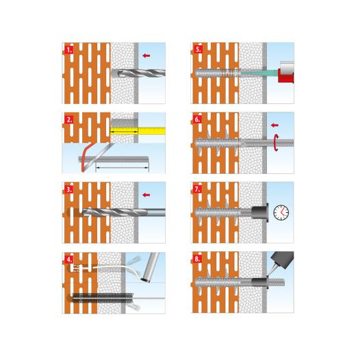 TOX Sistema de montaje de alta resistencia Thermo Proof Plus M16x300 mm  IG M10 & M12 / Espesor de sujeción: 220 mm | 2 piezas