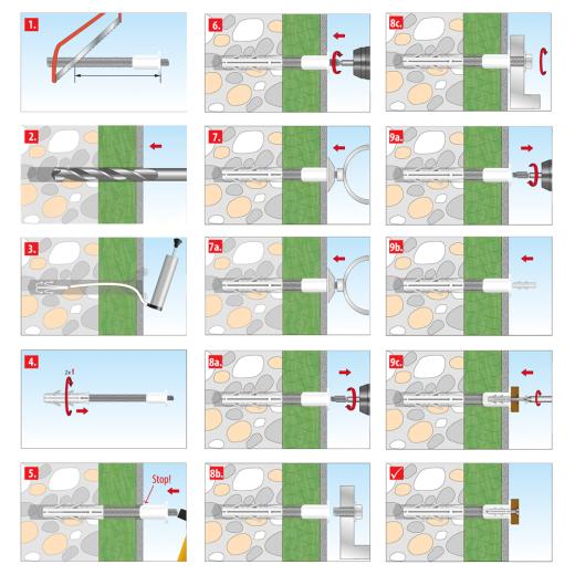 Abstandsmontagesystem Thermo Proof Mini M8 x 160 mm / Klemmstärke: 120 mm | 2 Stück