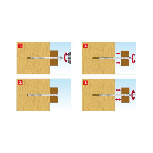TOX Tornillo de ajuste Distance 6x70 mm | 100 piezas