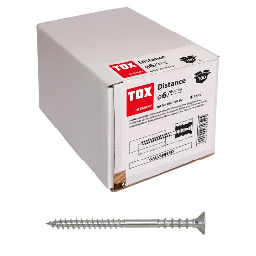 TOX Instelschroef Distance 6x80 mm | 100 stuk